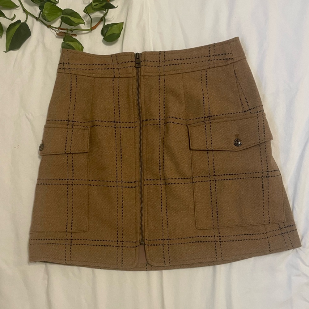 Madewell Women’s Zip Front Windowpane Mini Skirt